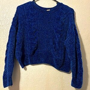 A blue sweater for the nice weather.